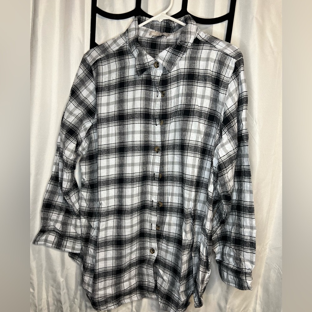 Woman Within Black and white flannel